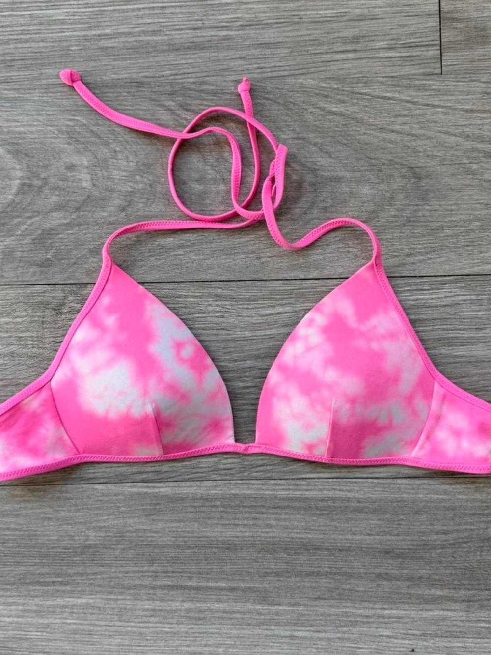 Vintage PINK Swim Tie Dye Bikini Top